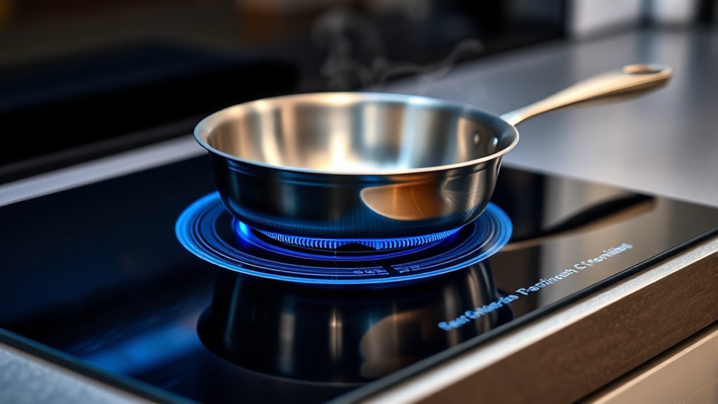 magnetic induction heats cookware