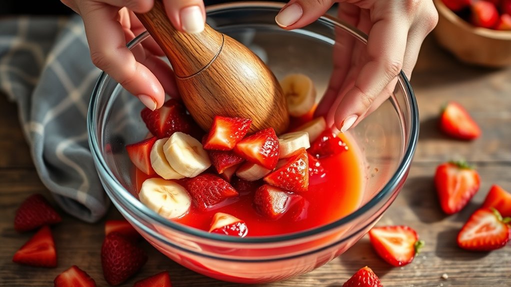 mash fruits for flavor
