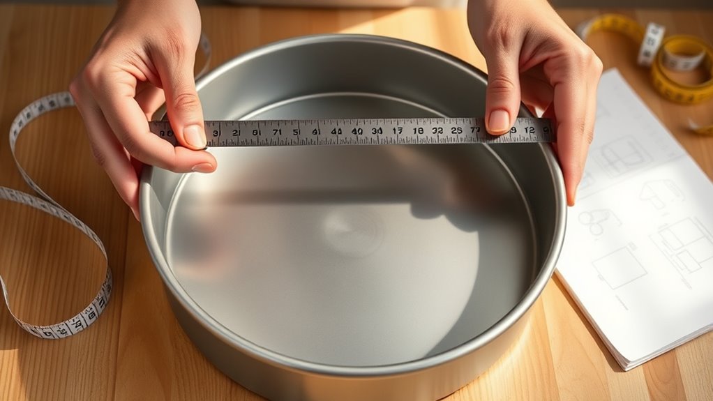 measure cake pan accurately