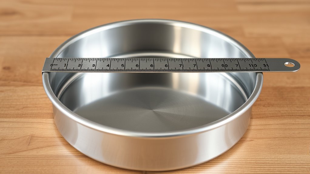 measure inside pan diameter