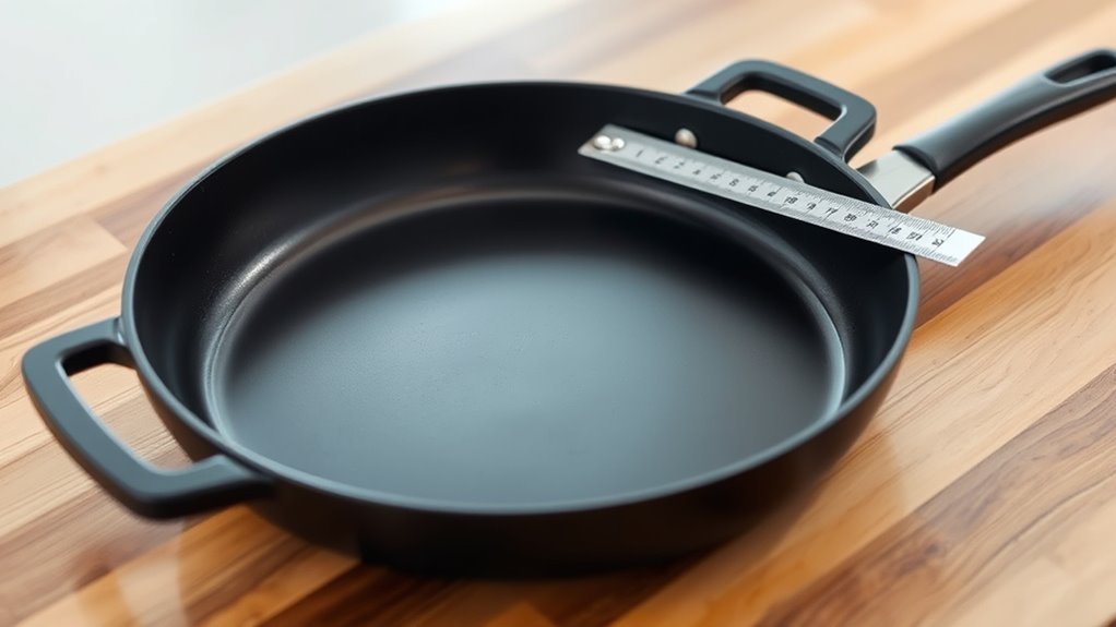 measure pan diameter accurately