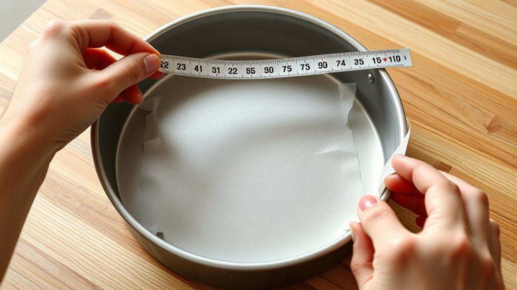 measure pan dimensions accurately