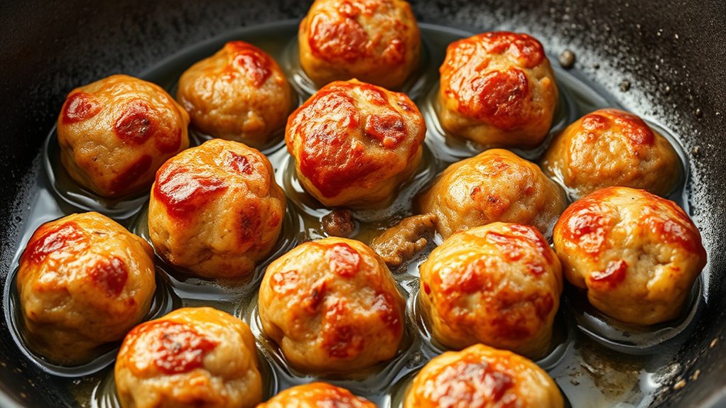 meatball size affects cooking