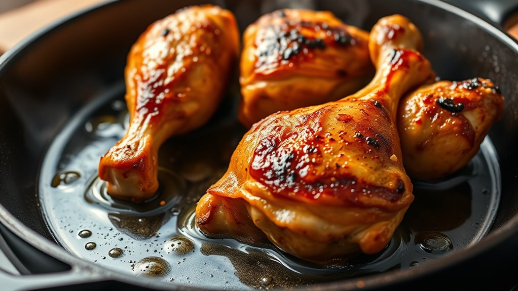 medium heat for crispiness