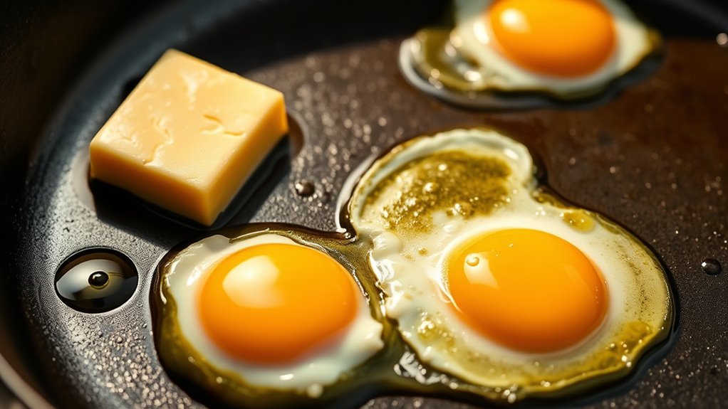 optimal fats for griddle eggs