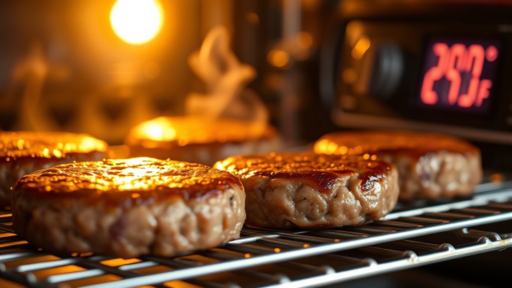 optimal oven temperature for burgers
