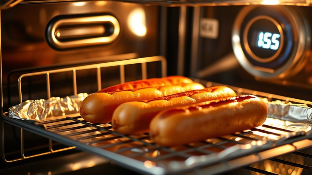 optimal oven temperature for hot dogs