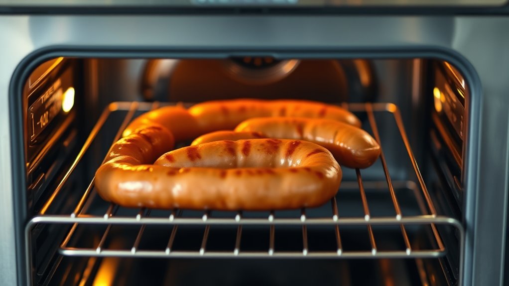 optimal sausage oven temperature