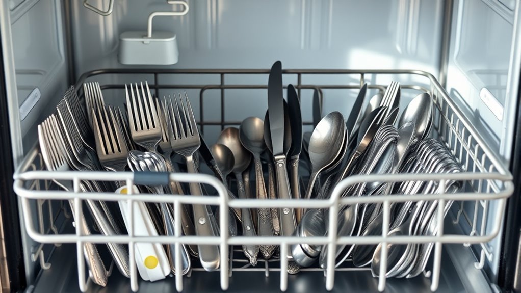 organize utensils for cleaning