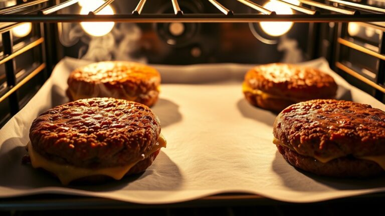 oven cooked burger cooking time