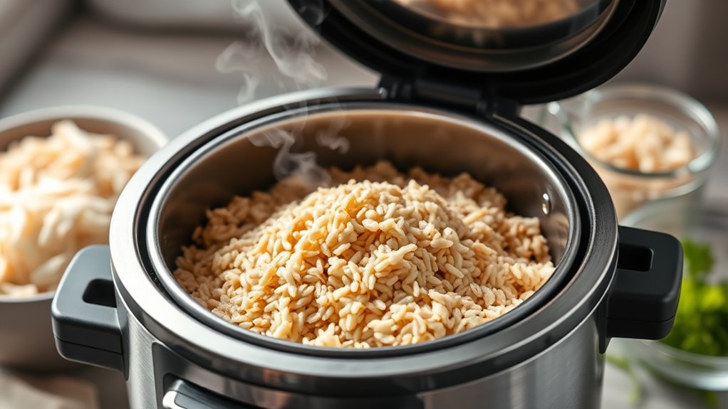 perfect brown rice cooking features