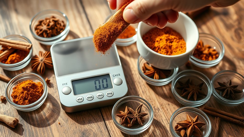 precise spice measurement ensures consistency