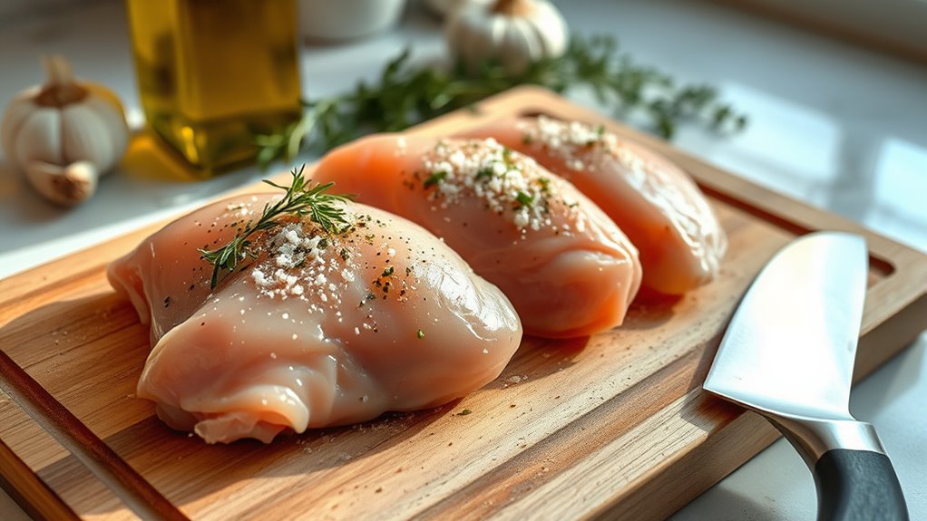 prepare and season chicken