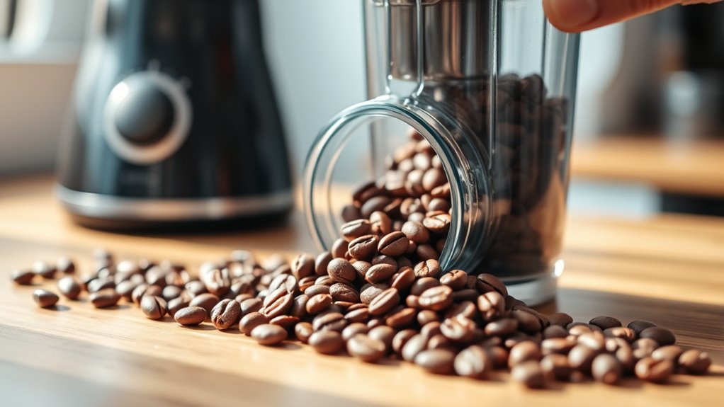 prepare beans for consistent grind