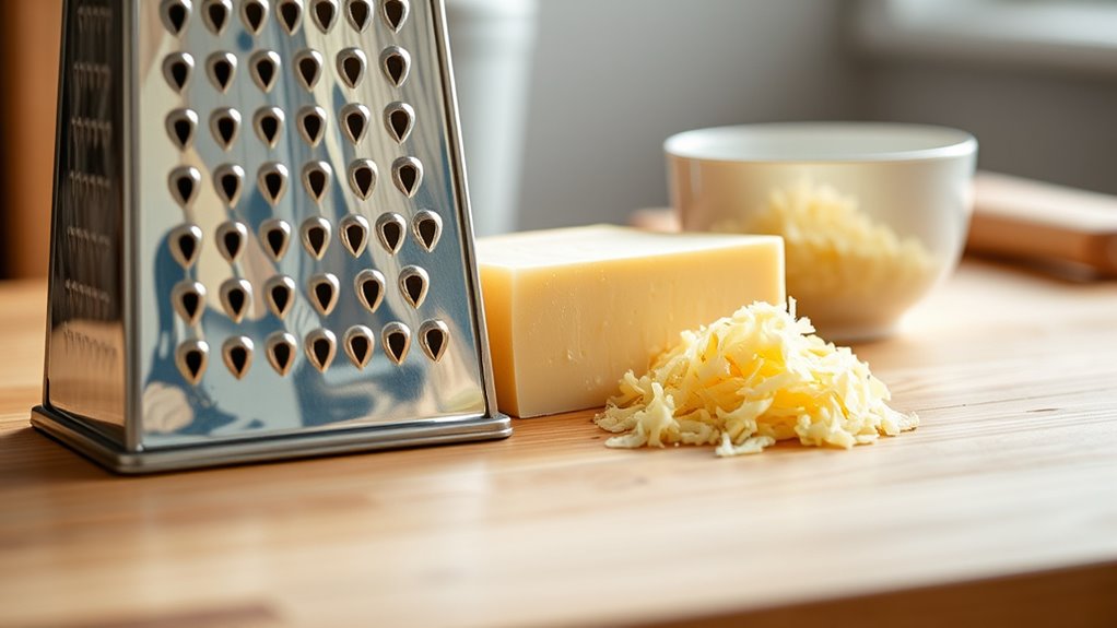 prepare cheese and workspace