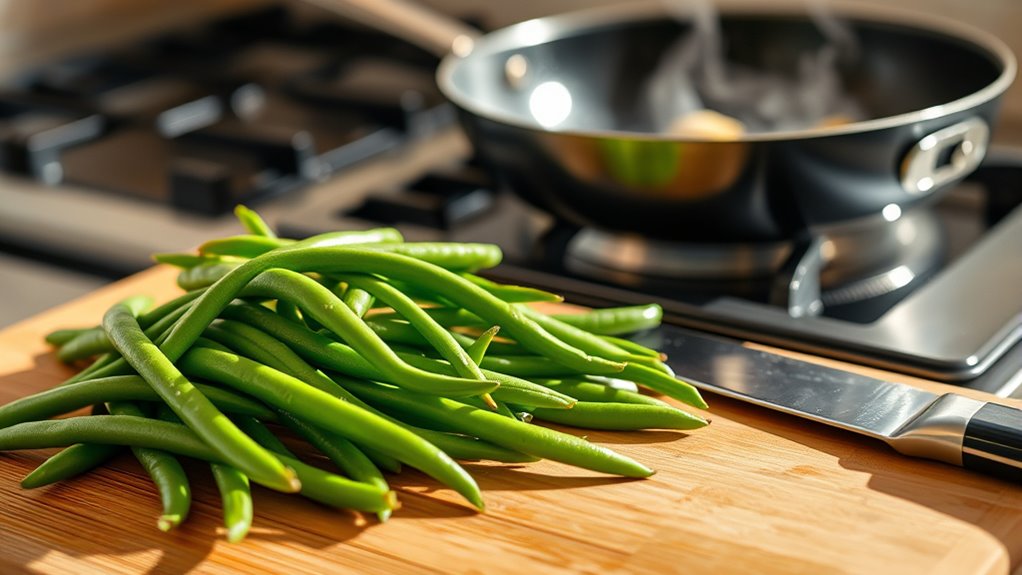 prepare green beans efficiently