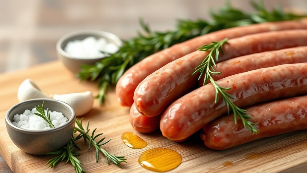 prepare sausage for even baking