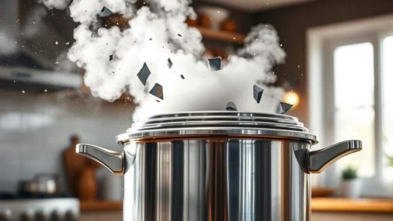 pressure buildup causes explosion