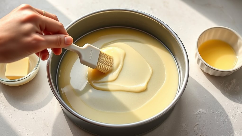 proper greasing for baking