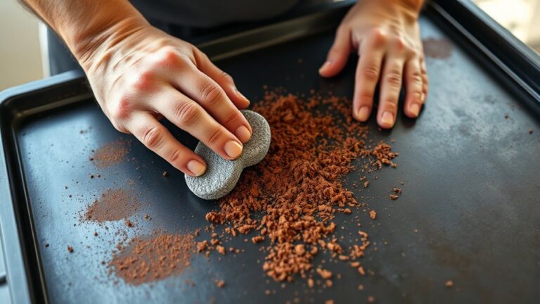 remove rust from griddle