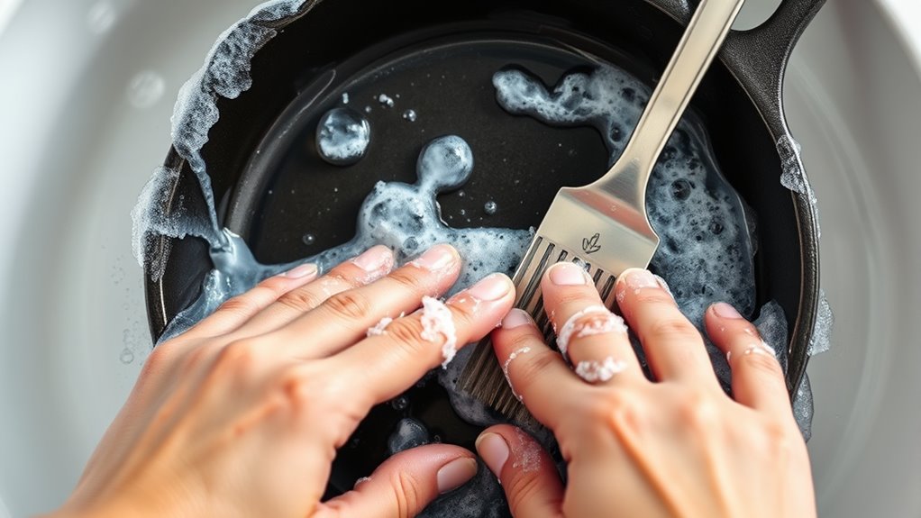 remove rust from skillet