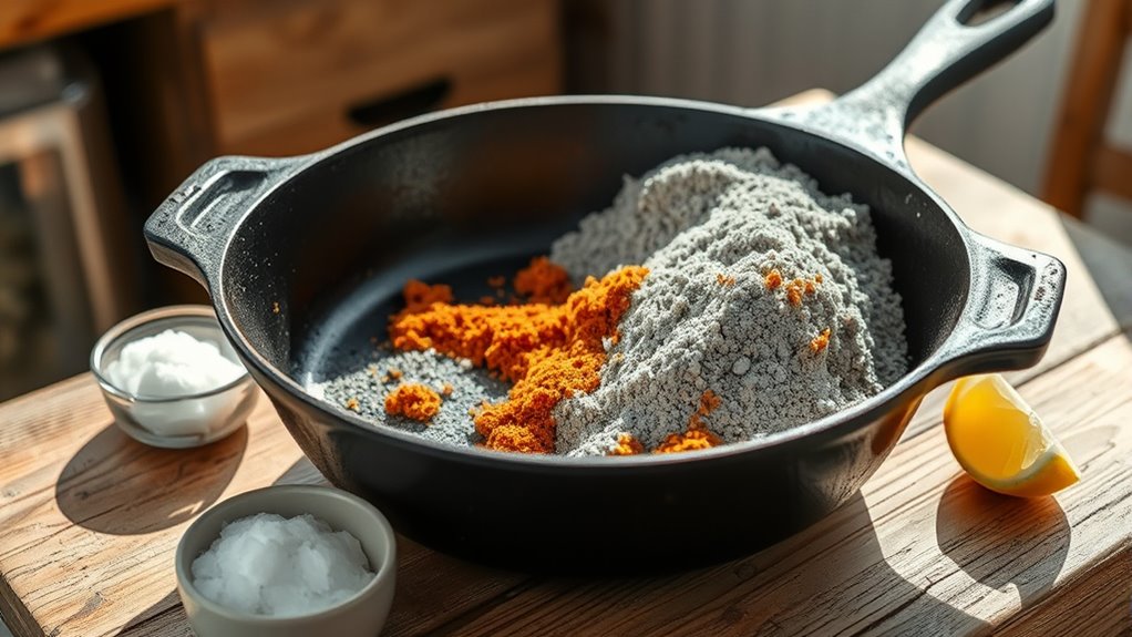 remove rust from skillet