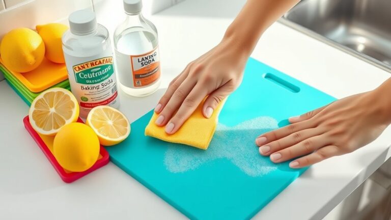 removing stains from plastic boards