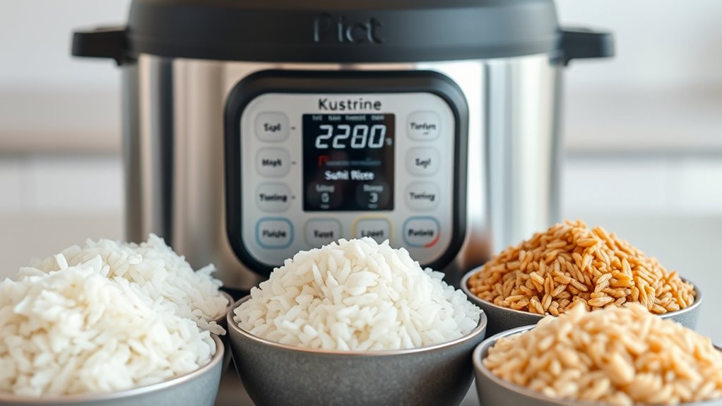 rice type influences cooking time