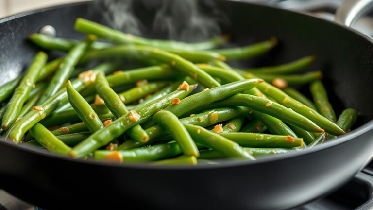 saut green beans quickly