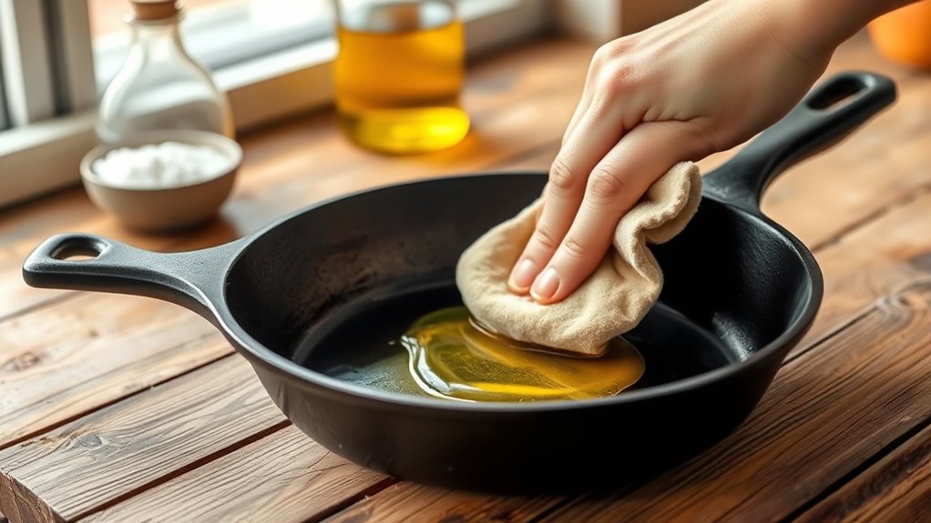 seasoning cast iron pans