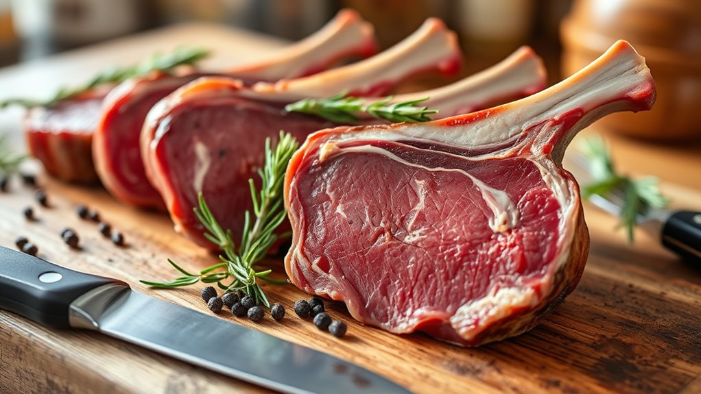 select juicy well marbled chops