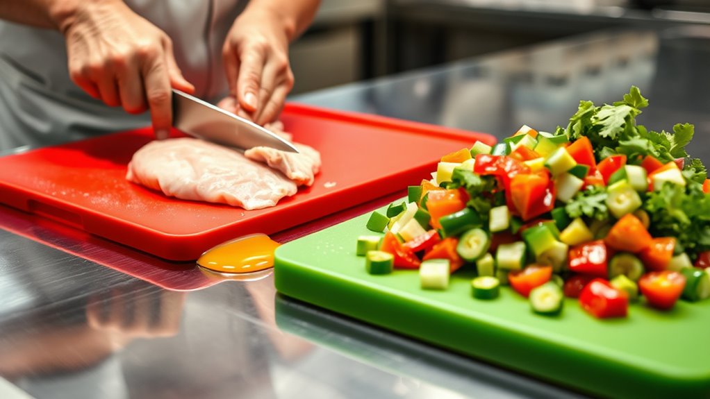 separate boards prevent contamination