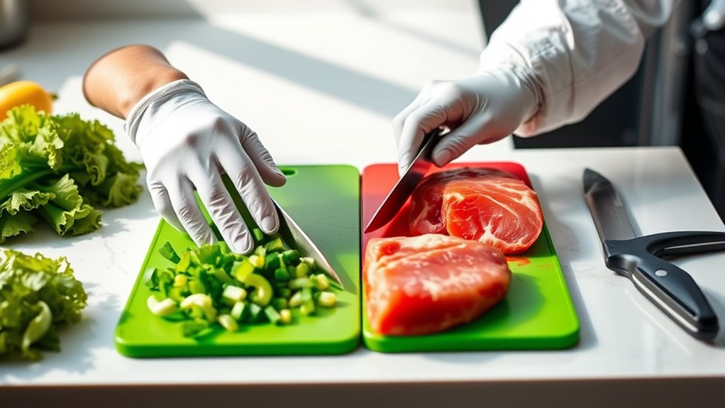 separate boards prevent contamination