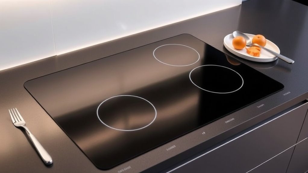 sleek flat easy to clean surface