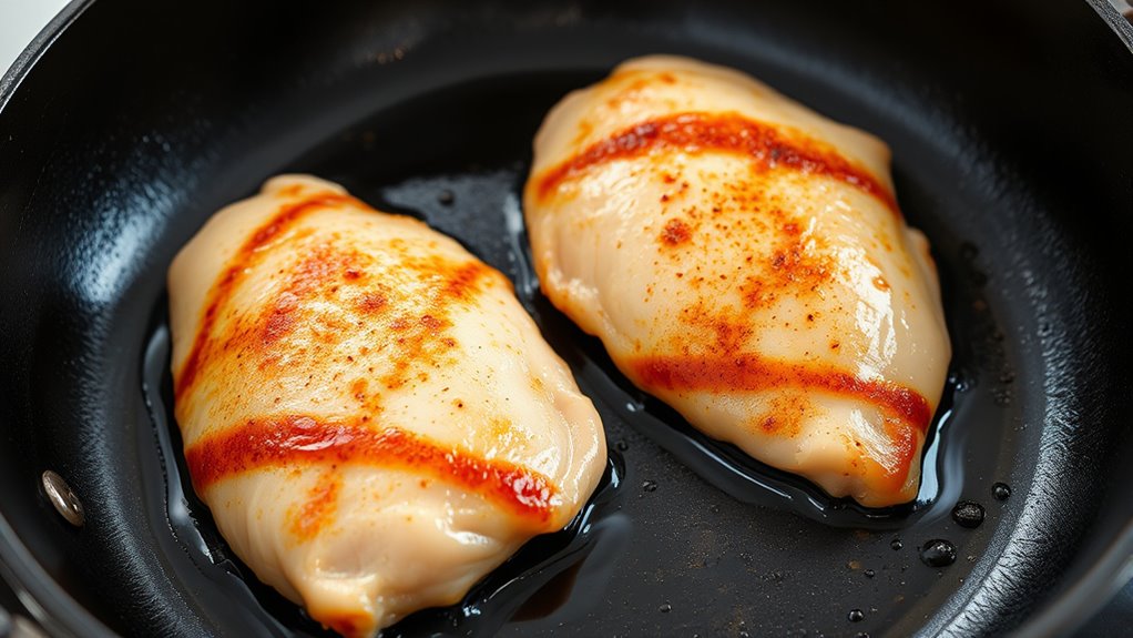 temperature affects chicken cooking