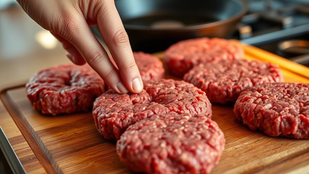 uniformly shaped juicy patties