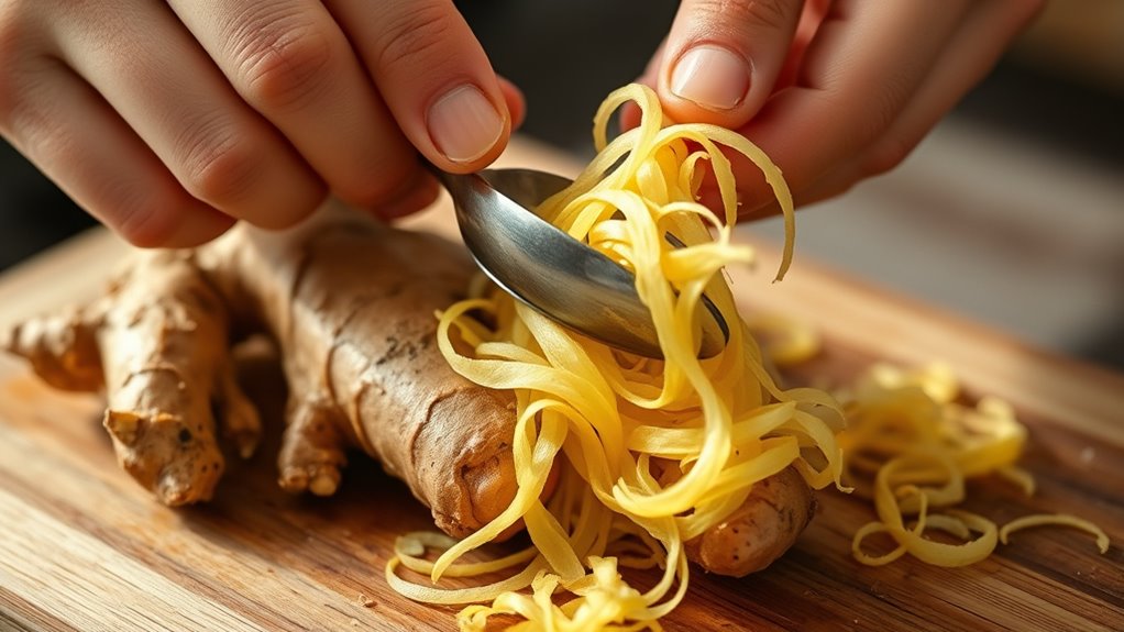 use a spoon and knife