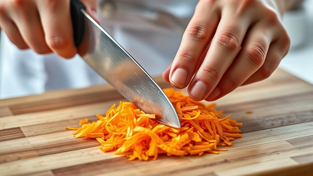use sharp knife carefully