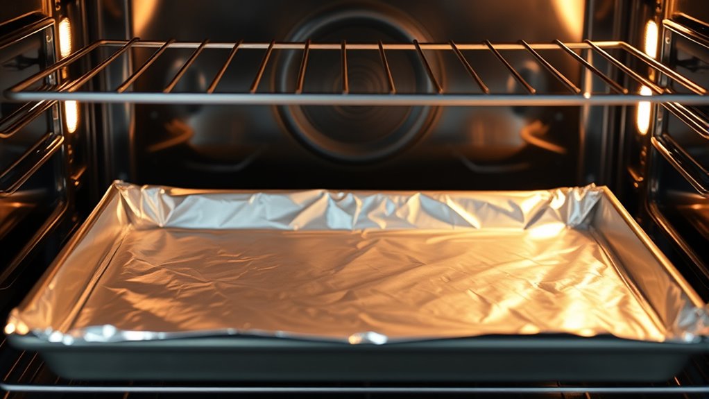 using foil safely in oven