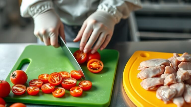 using separate cutting boards